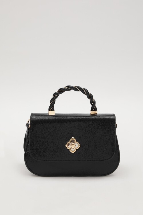 Siyah Rugan Kadın El ve Omuz Çantası 930179