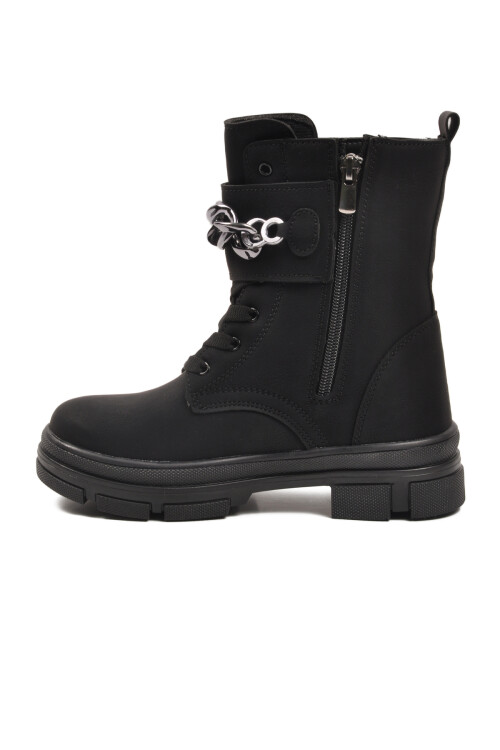Siyah İçi Polarlı Kaymaz Taban Kız Çocuk Bot G-1001 F Zncr