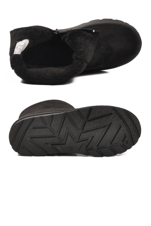 Siyah Süet İçi Kürklü Soğuğa Dirençli Kız Çocuk Bot 2096 F