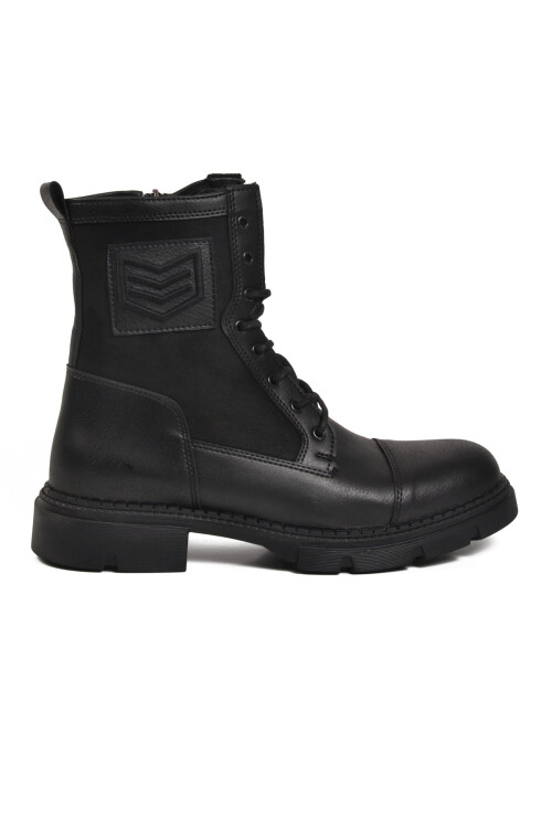 Siyah Bağcıklı Polarlı Kaymaz Taban Erkek Bot 638 M