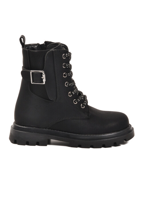 Siyah İçi Polarlı Kaymaz Kız Çocuk Bot Aleda F