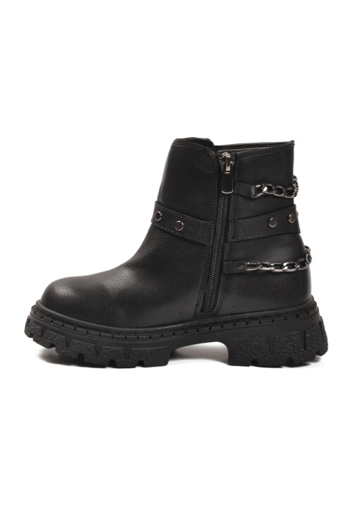 Siyah İçi Polarlı Kaymaz Kız Çocuk Bot Dante F