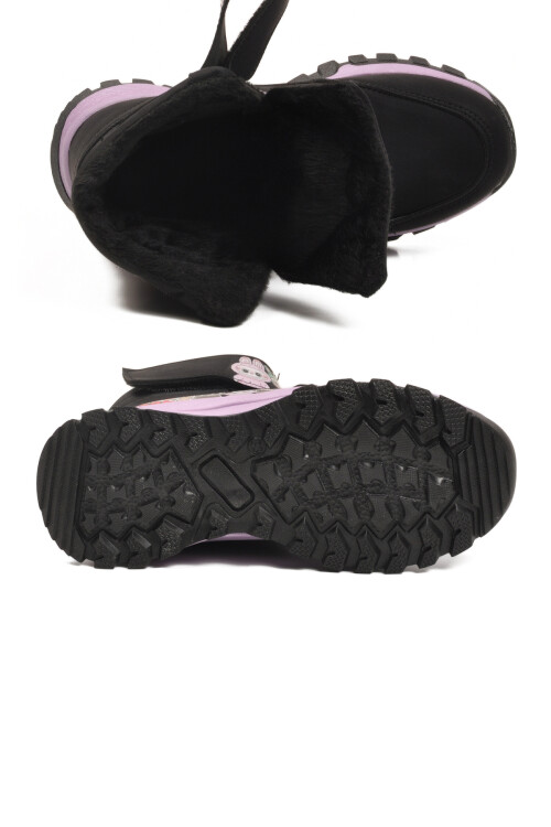 Siyah İçi Kürklü Soğağa Dirençli Kaymaz Kız Çocuk Bot 999 F