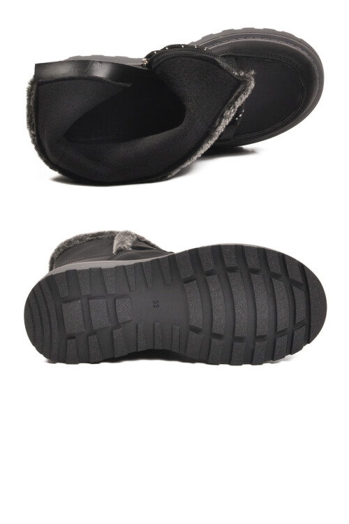 Siyah İçi Polarlı Kaymaz Kız Çocuk Bot Lina F