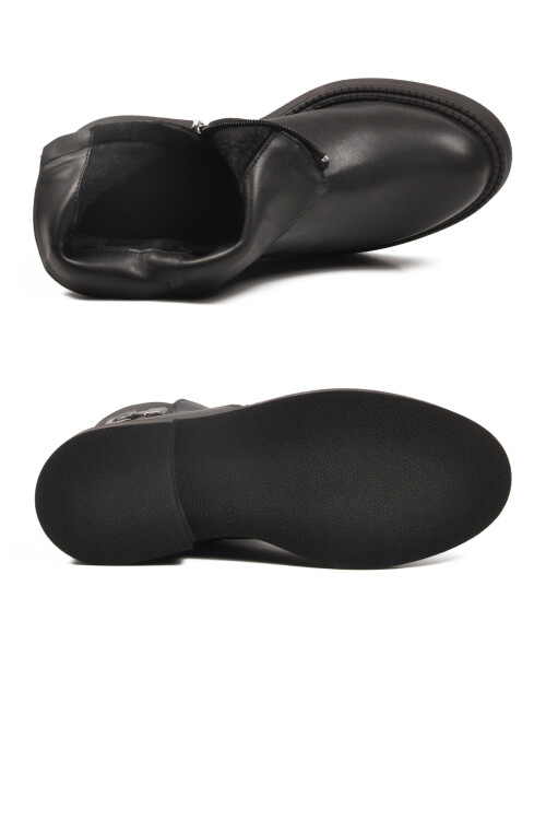 Siyah İçi Kürklü Kaymaz Taban Soğuğa Dirençli Kadın Bot PC-55161 Z