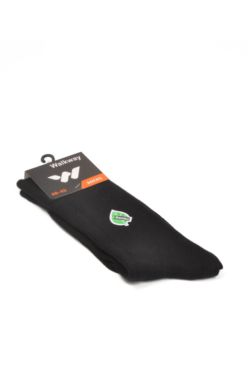 Siyah Dikişli Likralı Bambu Erkek Uzun Çorap BMB-2182