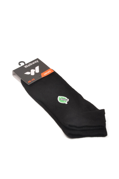 Siyah Dikişli Likralı Bambu Erkek Çorap BMB-2183