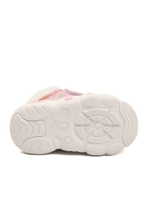 Somon Kilit Bağcıklı Hafif Desenli Kız Çocuk Bot Lici B