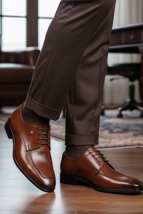 Taba Hakiki Deri Erkek Klasik Ayakkabı 3265 M