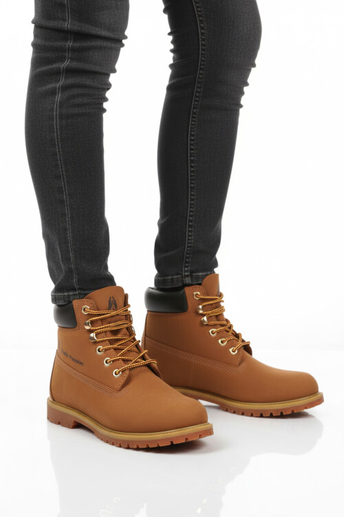 Tarçın Nubuk Hakiki Deri Kaymaz Erkek Bot 725812 Helppo M