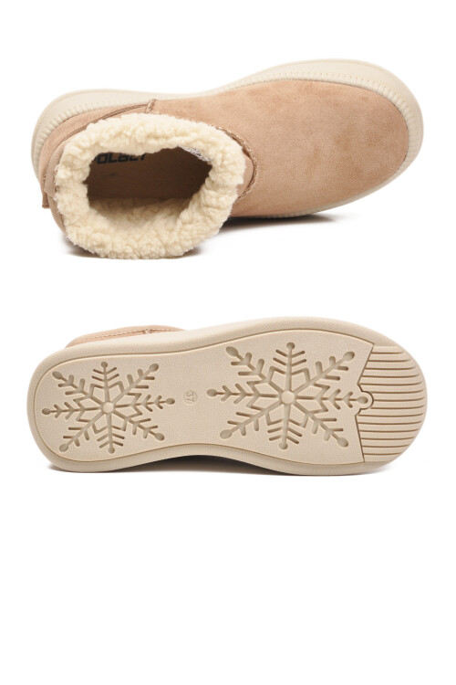 Vizon Nubuk Kürklü Soğuğa Dirençli Kaymaz Kadın Bot 25001 Z