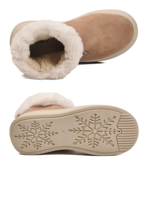 Vizon Kürklü Kaymaz Soğuğa Dirençli Kadın Bot 25003 Z