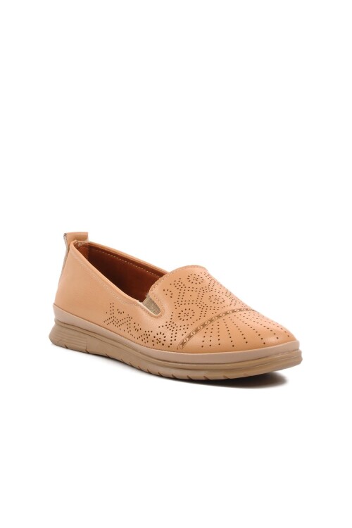 Beige Patterned Womens Casual Shoes 019 Z