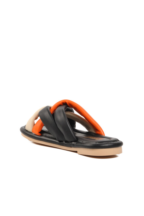 شبشب نسائي أسود برتقالي Soldoy 15 Z