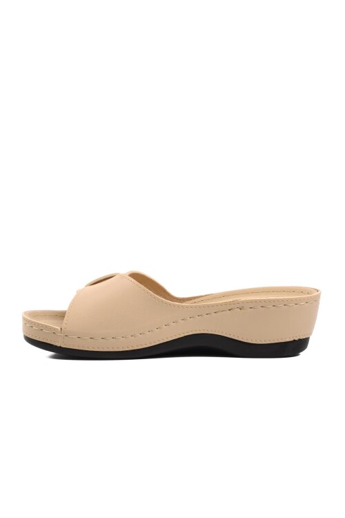 Beige Womens Slippers Ayakmod 15.011 Z
