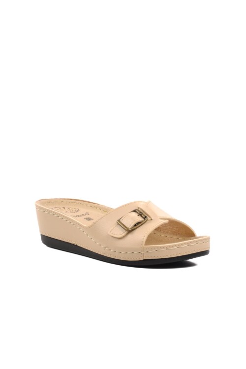Beige Womens Slippers Ayakmod 15.011 Z