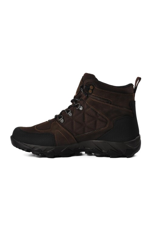 Brown Nubuck Mens Boots 152-16371 M