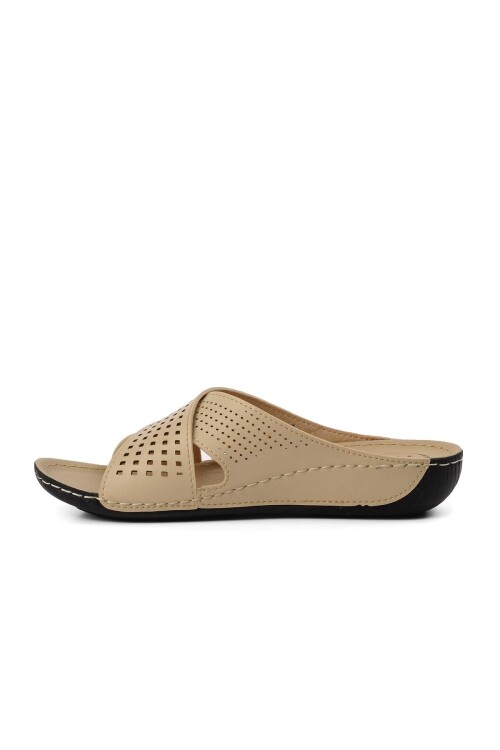 Beige Anatomical Womens Casual Slippers 16.004