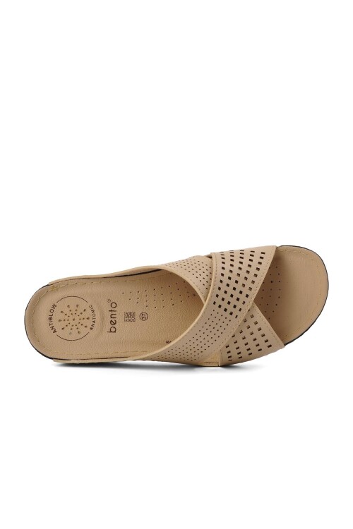 Beige Anatomical Womens Casual Slippers 16.004