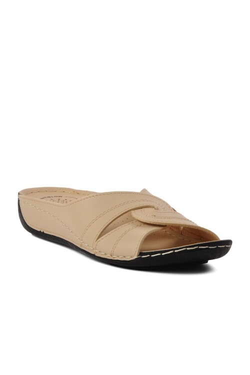 Beige Womens Slippers Ayakmod 16.027 Z