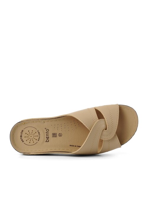 Beige Womens Slippers Ayakmod 16.027 Z