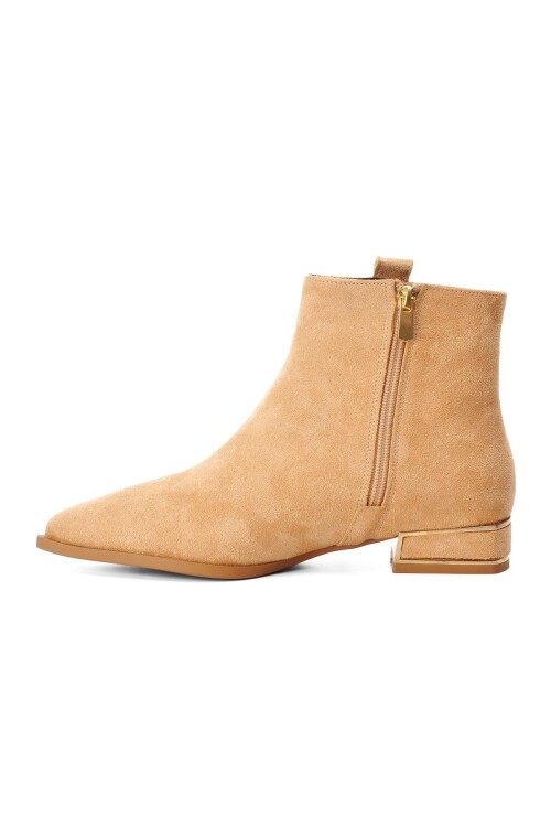 Beige Suede Womens Boots 1603 Z