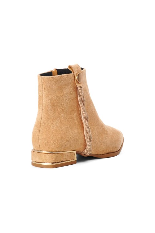 Beige Suede Womens Boots 1603 Z
