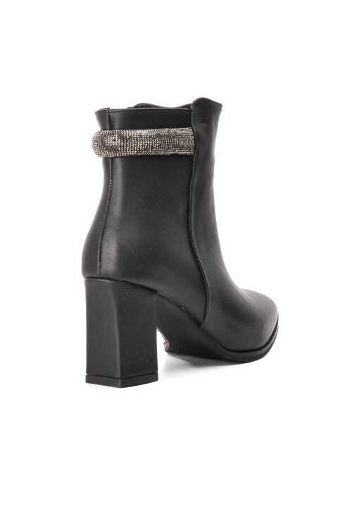 AyakmodSiyah Topuklu Kadın Bot 1709 Z