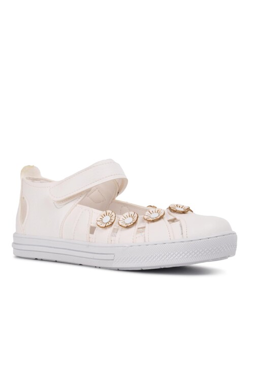 White Comfort Girls Casual Shoes 210106 C