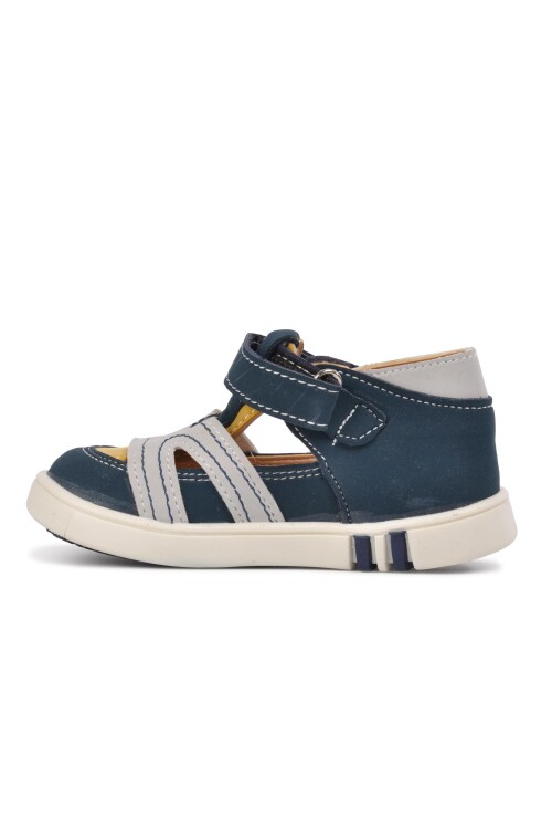 Navy Blue Mustard Orthopedic Boys Shoes 210108 C