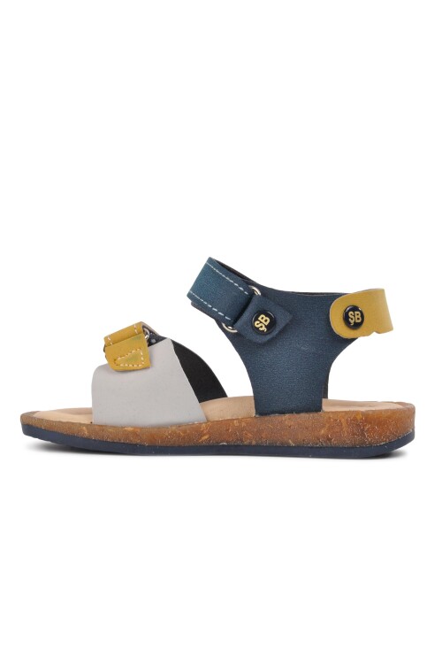 Navy Blue Mustard Orthopedic Boys Sandals 210109 Ç