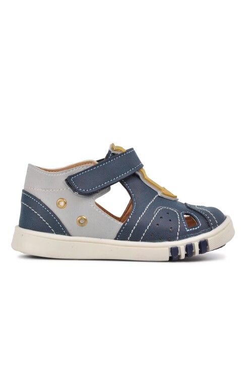 Lacivert Hardal Ortopedik Erkek Çocuk Sandalet 210110 Ç