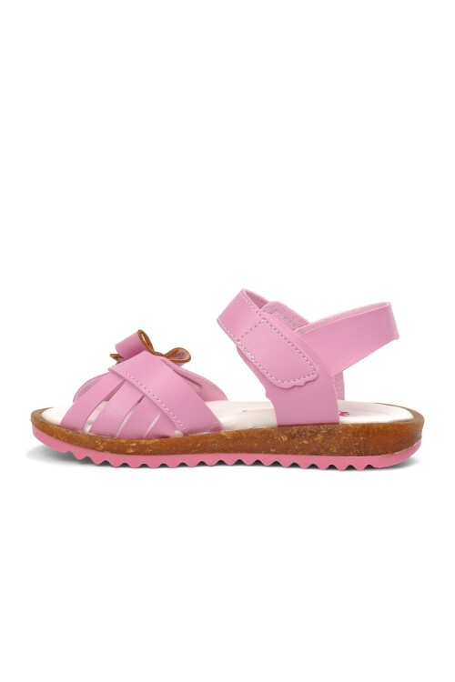 Pembe  Kız Çocuk Düz Sandalet 22Y01 P