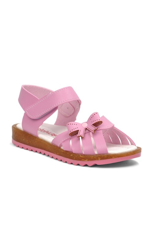Pembe  Kız Çocuk Düz Sandalet 22Y01 P