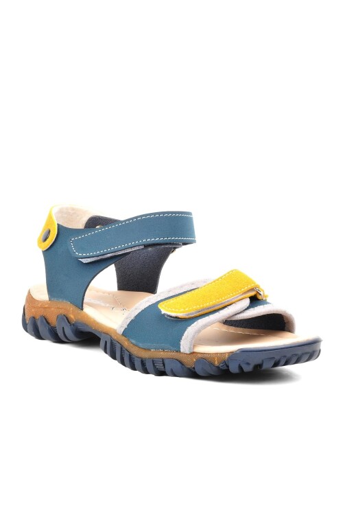 صندل تقويمي للعظام للأولاد أزرق داكن أصفر 22Y06 F