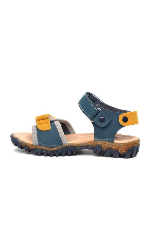 صندل تقويمي للعظام للأولاد أزرق داكن-خردلي 22Y06 P