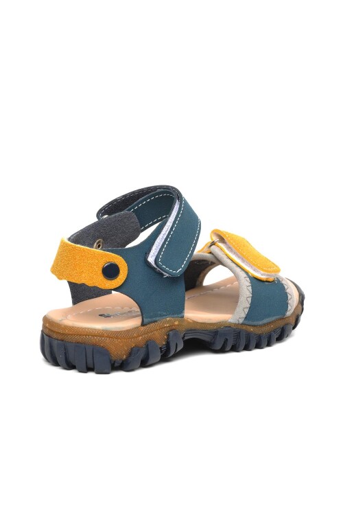 صندل تقويمي للعظام للأولاد أزرق داكن-خردلي 22Y06 P