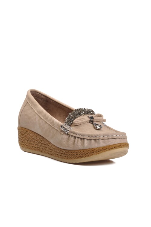 حذاء كاجوال نسائي كريمي Ayakmod 525 Z