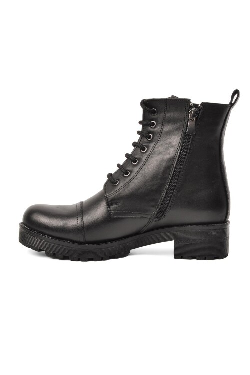 Black Genuine Leather Womens Boots 670 Z