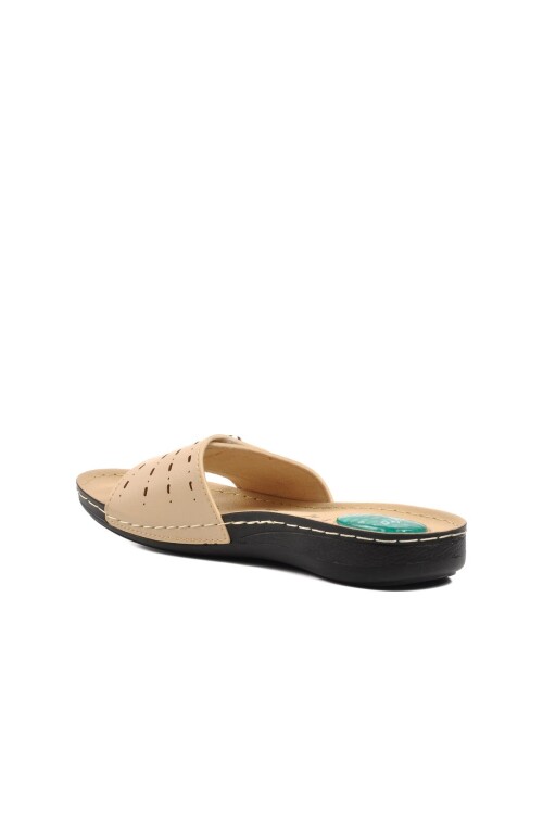 Bej Jel Taban Anatomik Kadın Terlik 6808 Z