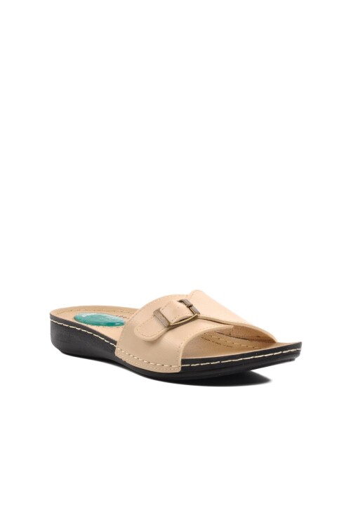 AyakmodBeige Anatomic Gel Sole Women's Slippers 6811 Z