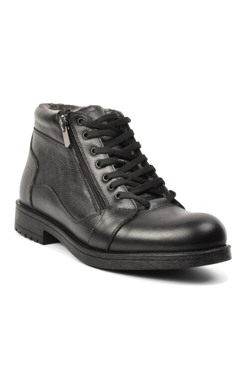 Siyah içi Kürklü Hakiki Deri Erkek Bot 793 M