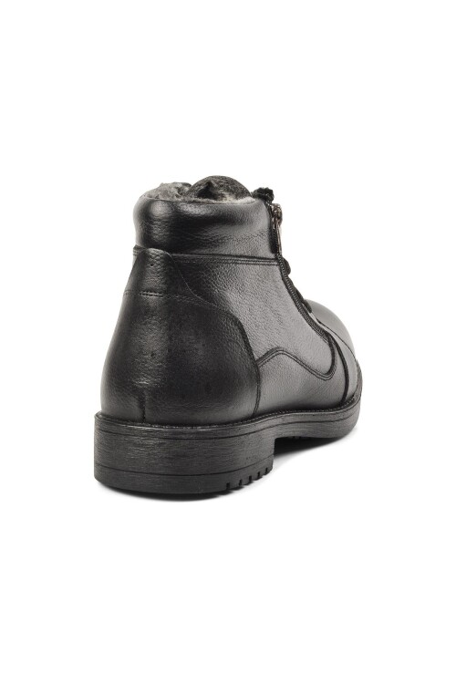 Siyah içi Kürklü Hakiki Deri Erkek Bot 793 M