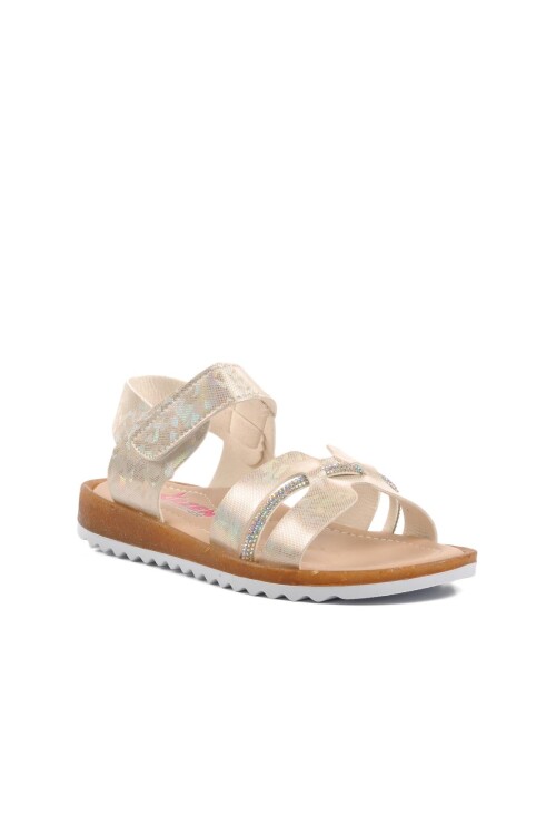 صندل مسطح للبنات باللون الفضي الكمثري من Ayakmod Arz 1000 F