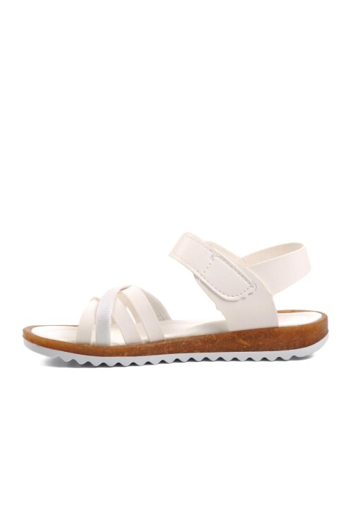 AyakmodWhite Orthopedic Girls Sandals 1100 F