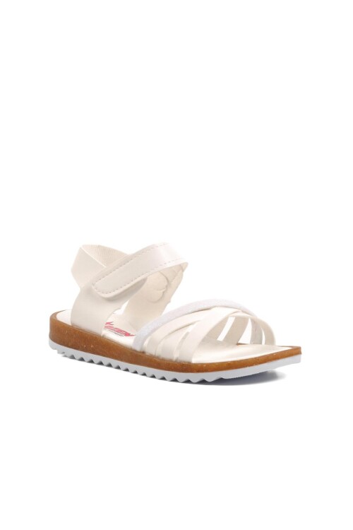 AyakmodWhite Orthopedic Girls Sandals 1100 F