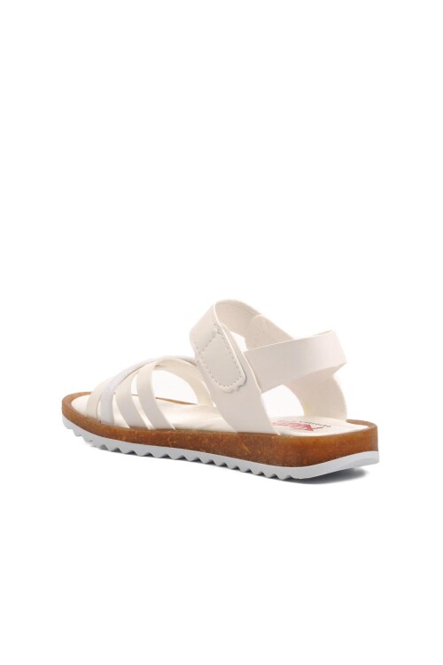 AyakmodWhite Orthopedic Girls Sandals 1100 F