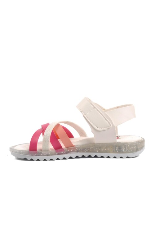 White Orthopedic Girls Sandals 9000 P