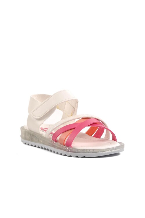 White Orthopedic Girls Sandals 9000 P