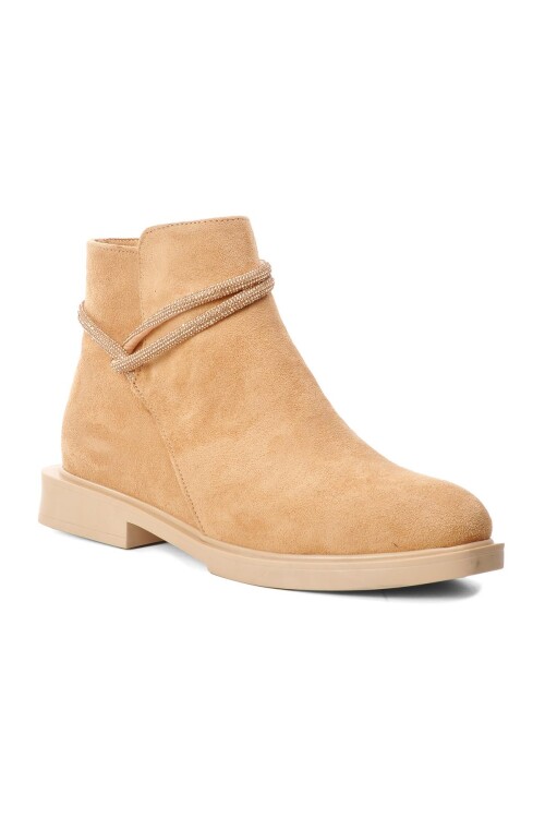 Bej Süet  Kadın Bot K018 Z